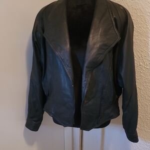 Classic Black Leather Jacket for Women